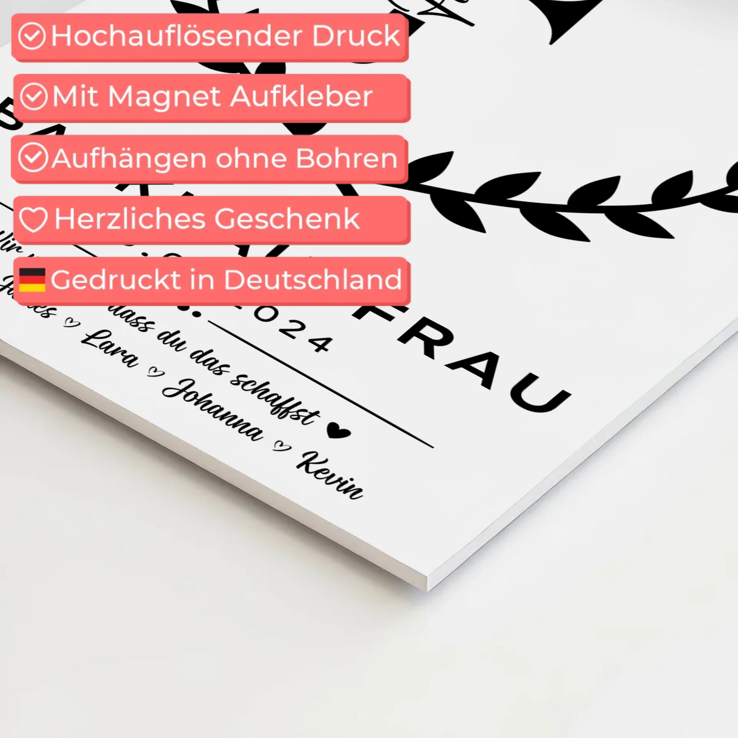 Geschenk Zum Abschluss Ausbildung Bankkauffrau Fotoboard Magnet Wandbild