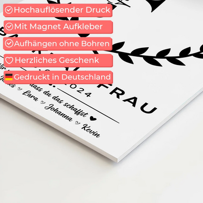 Geschenk Zum Abschluss Ausbildung Bankkauffrau Fotoboard Magnet Wandbild