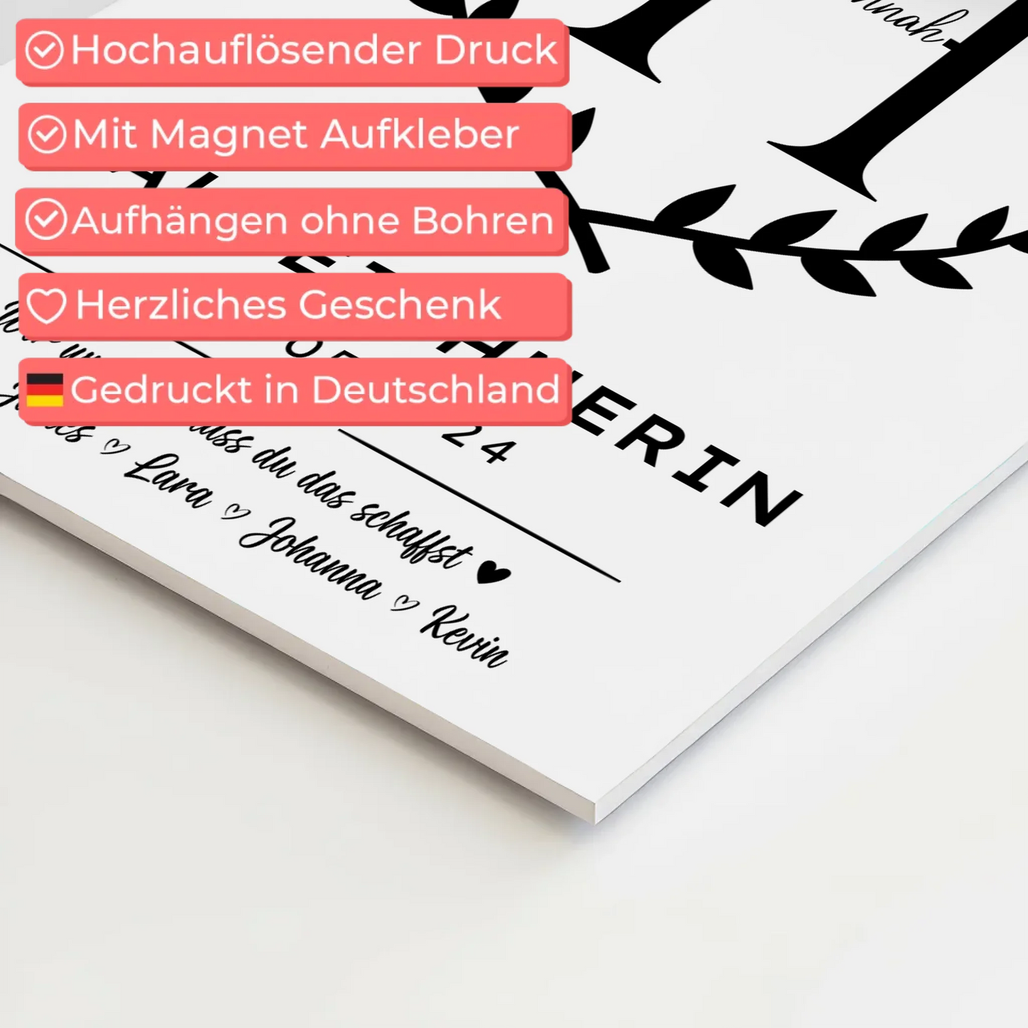 Ausbildungsabschluss Geschenk Bauzeichnerin Fotoboard