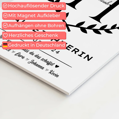 Ausbildungsabschluss Geschenk Bauzeichnerin Fotoboard