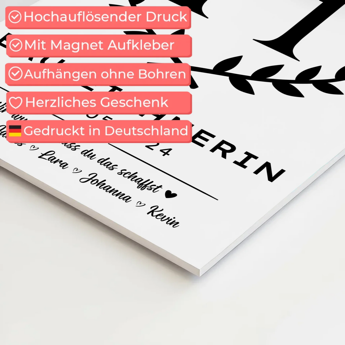 Ausbildungsabschluss Geschenk Bauzeichnerin Fotoboard