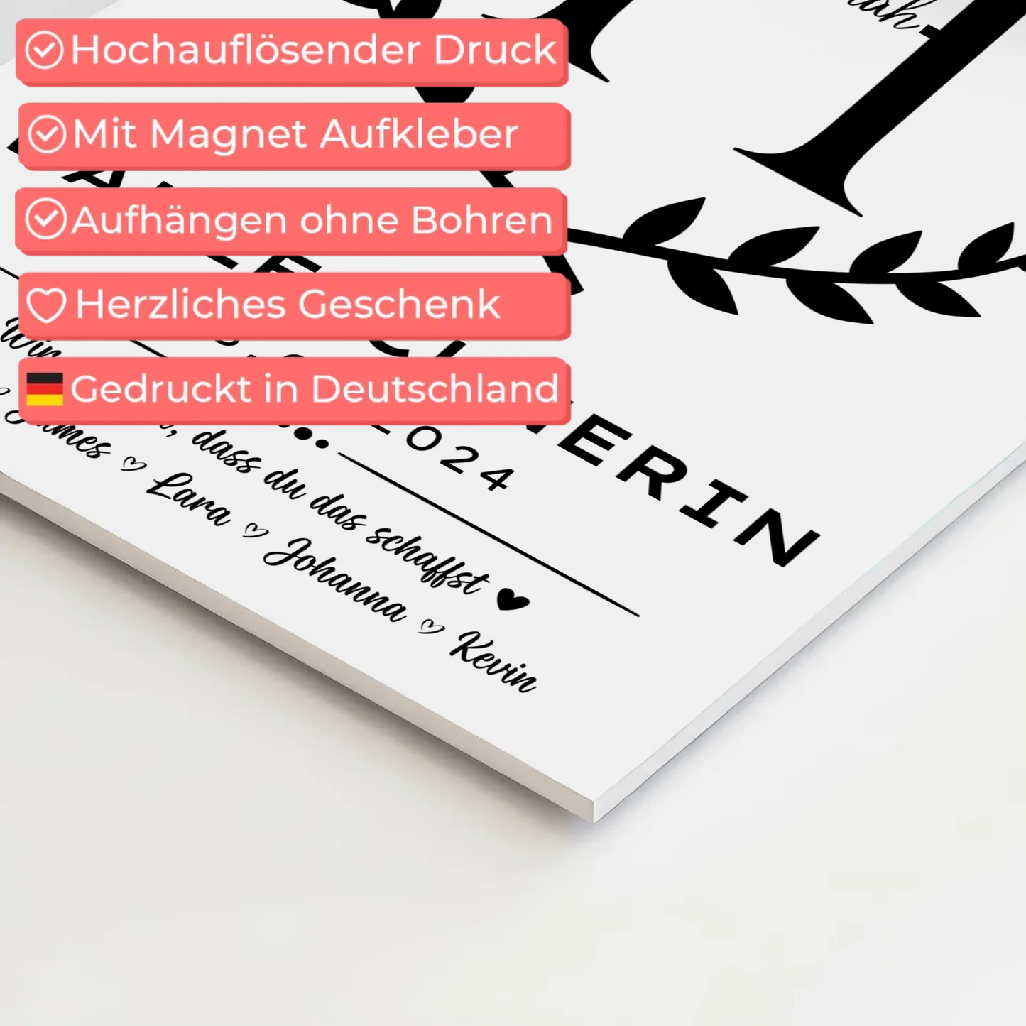 Ausbildungsabschluss Geschenk Bauzeichnerin Fotoboard