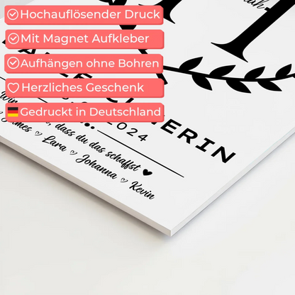 Ausbildungsabschluss Geschenk Bauzeichnerin Fotoboard