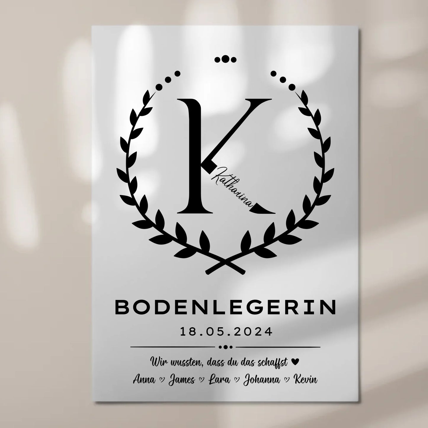 Ausbildungsabschluss Geschenk Bodenlegerin Fotoboard Magnet Poster