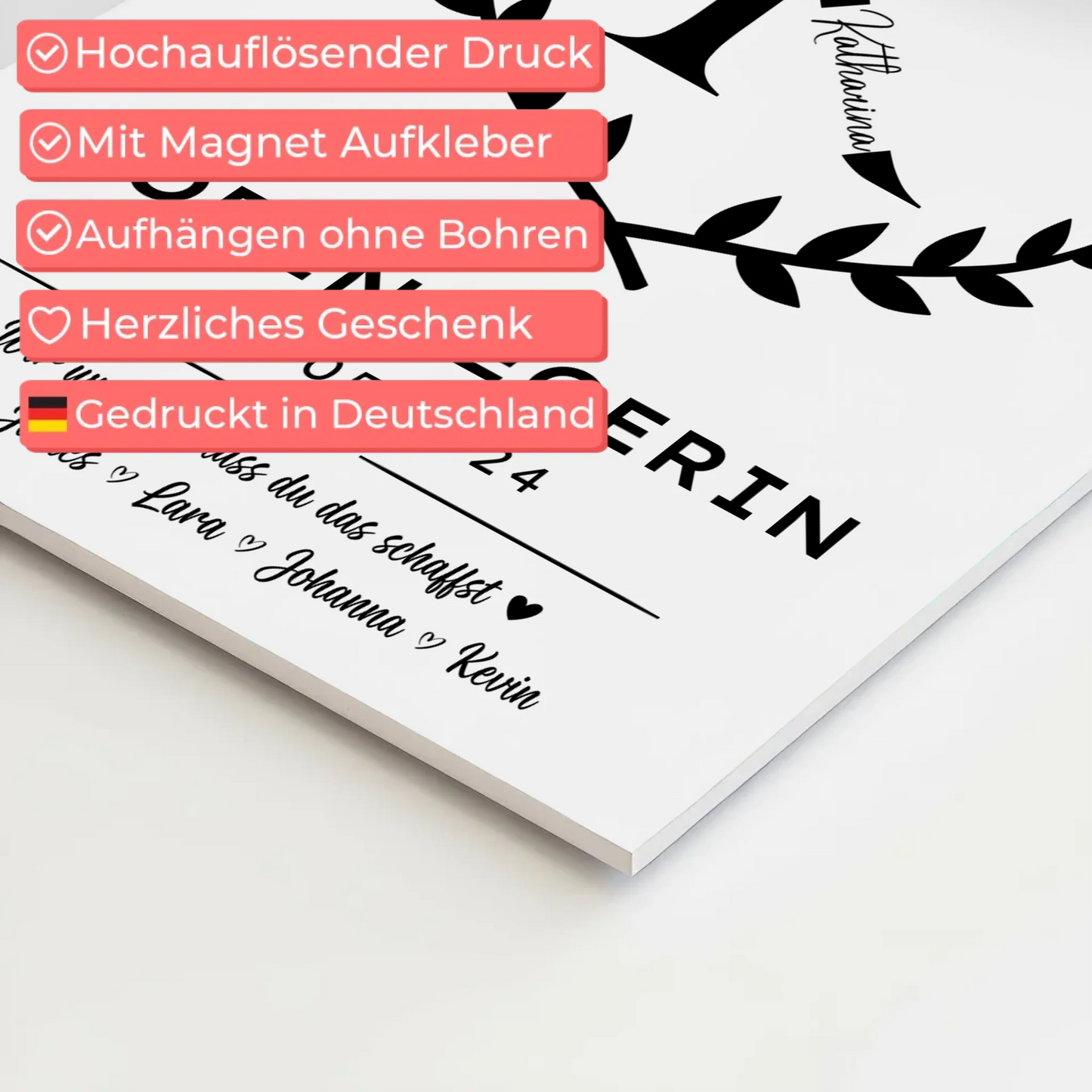 Ausbildungsabschluss Geschenk Bodenlegerin Fotoboard Magnet Poster