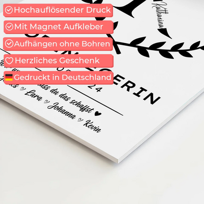 Ausbildungsabschluss Geschenk Bodenlegerin Fotoboard Magnet Poster