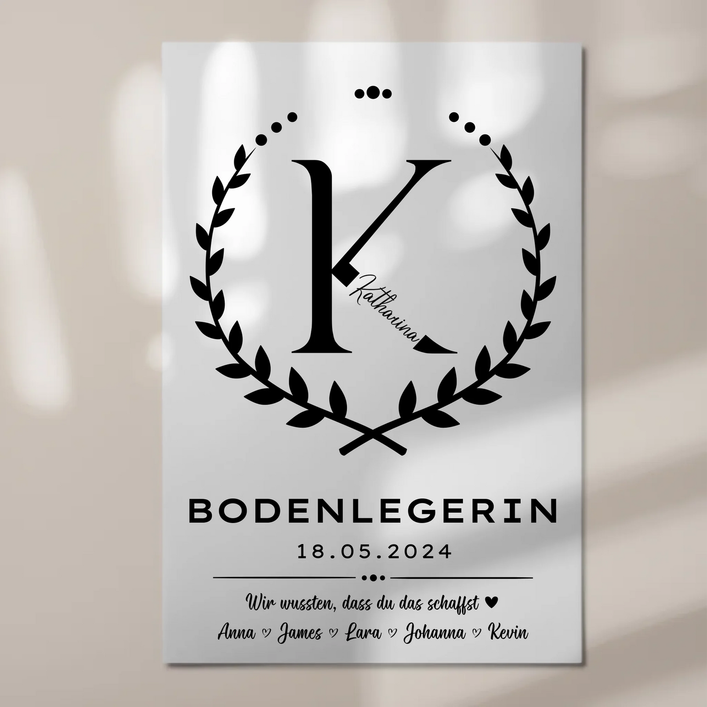 Ausbildungsabschluss Geschenk Bodenlegerin Fotoboard Magnet Poster