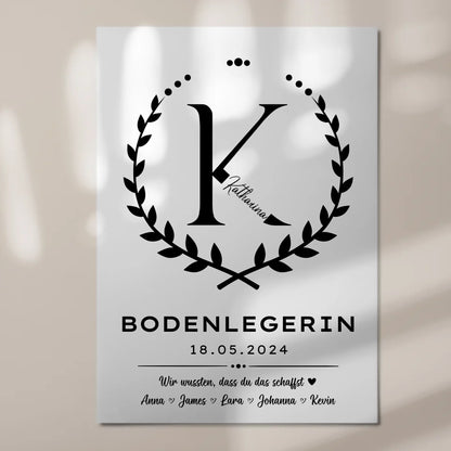 Ausbildungsabschluss Geschenk Bodenlegerin Fotoboard Magnet Poster