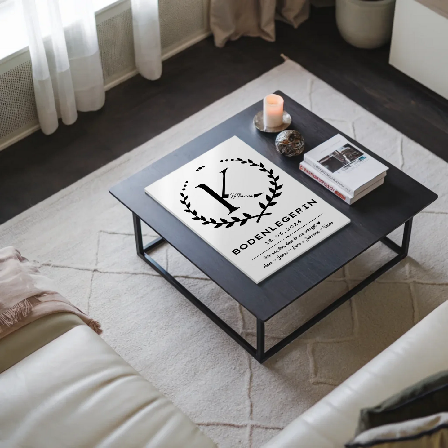 Ausbildungsabschluss Geschenk Bodenlegerin Fotoboard Magnet Poster