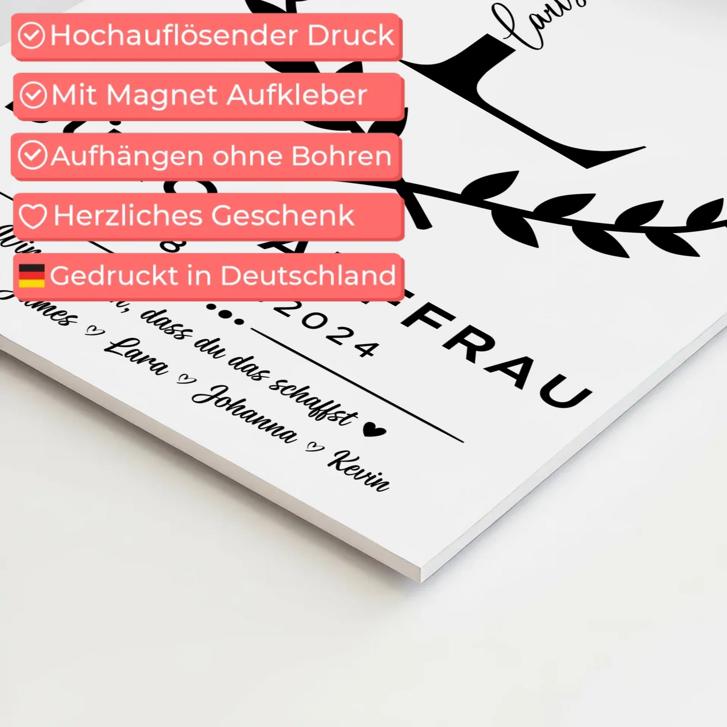 Geschenk Zum Abschluss Ausbildung Bürokauffrau Magnet Fotoboard