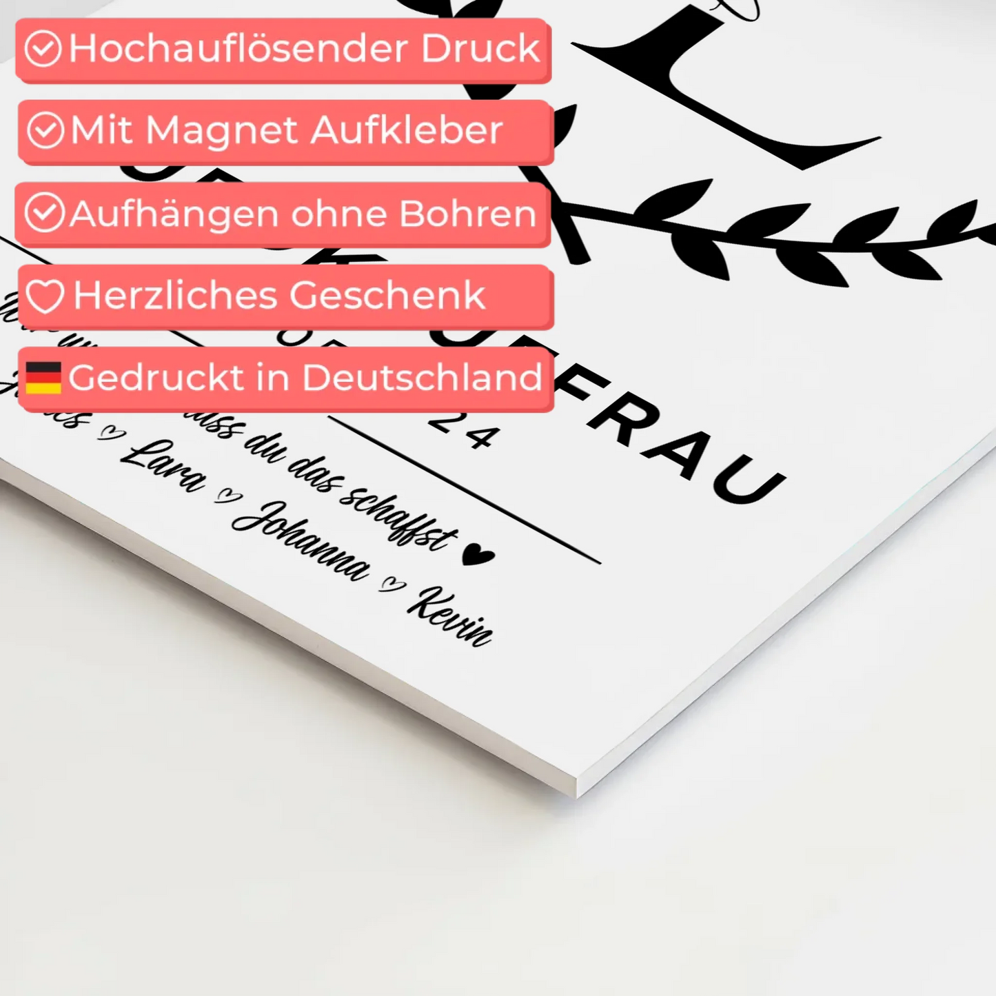 Geschenk Zum Abschluss Ausbildung Bürokauffrau Magnet Fotoboard