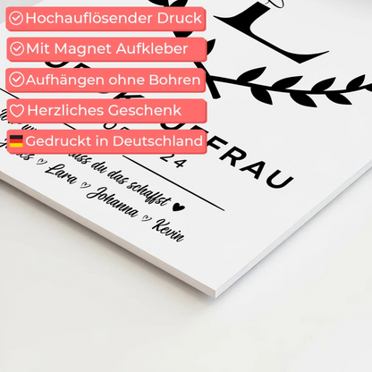 Geschenk Zum Abschluss Ausbildung Bürokauffrau Magnet Fotoboard