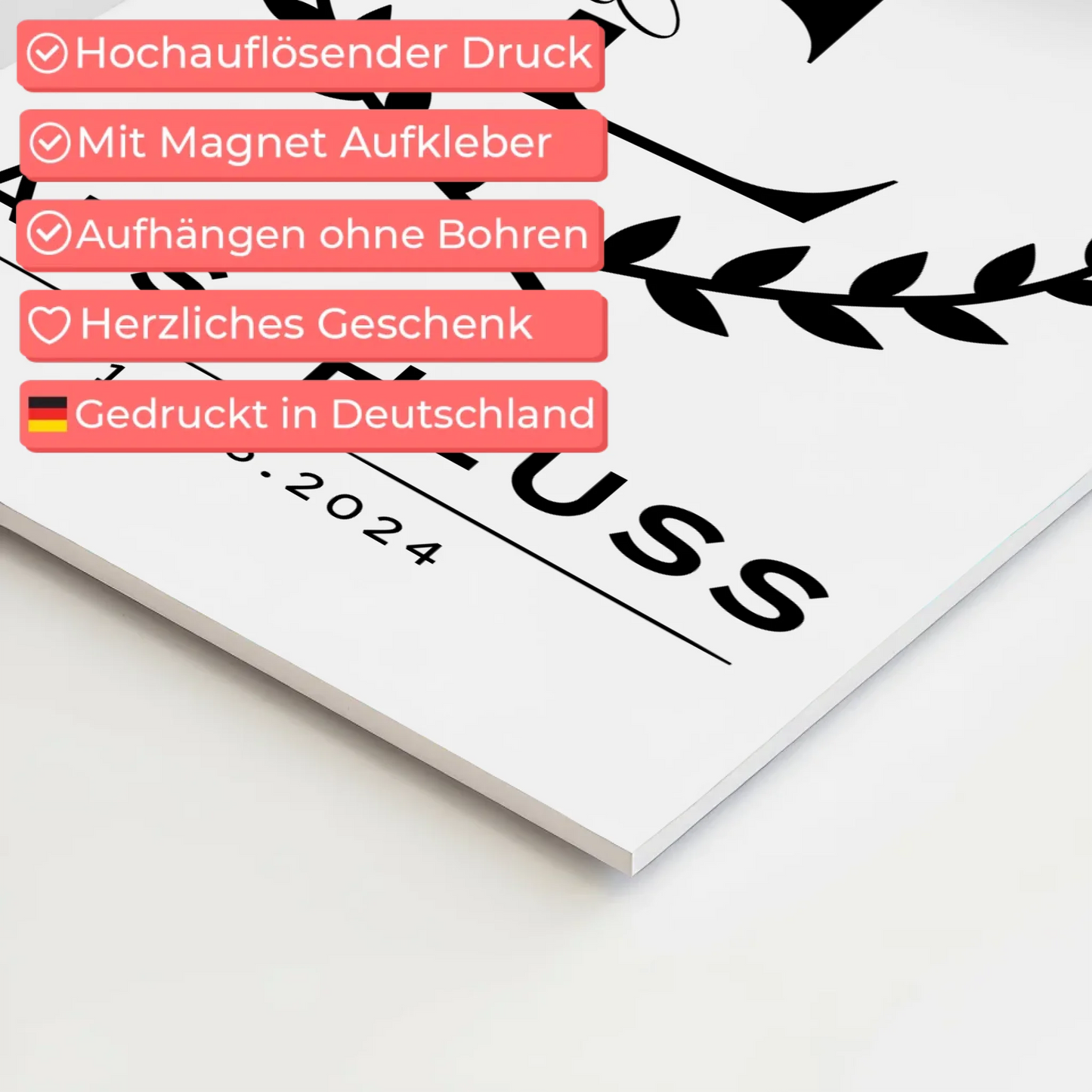 Fotoboard Magnet Poster Geschenk Zum Abschluss Ausbildung Abschluss Wunschtext