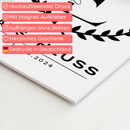 Fotoboard Magnet Poster Geschenk Zum Abschluss Ausbildung Abschluss Wunschtext