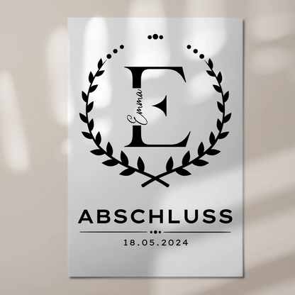 Fotoboard Magnet Poster Geschenk Zum Abschluss Ausbildung Abschluss Wunschtext