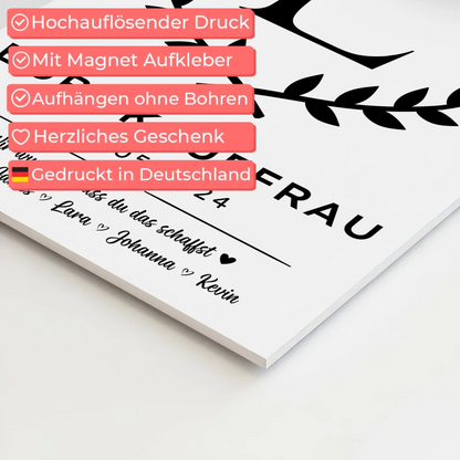 Geschenk Zum Abschluss Ausbildung Bürokauffrau Magnet Fotoboard