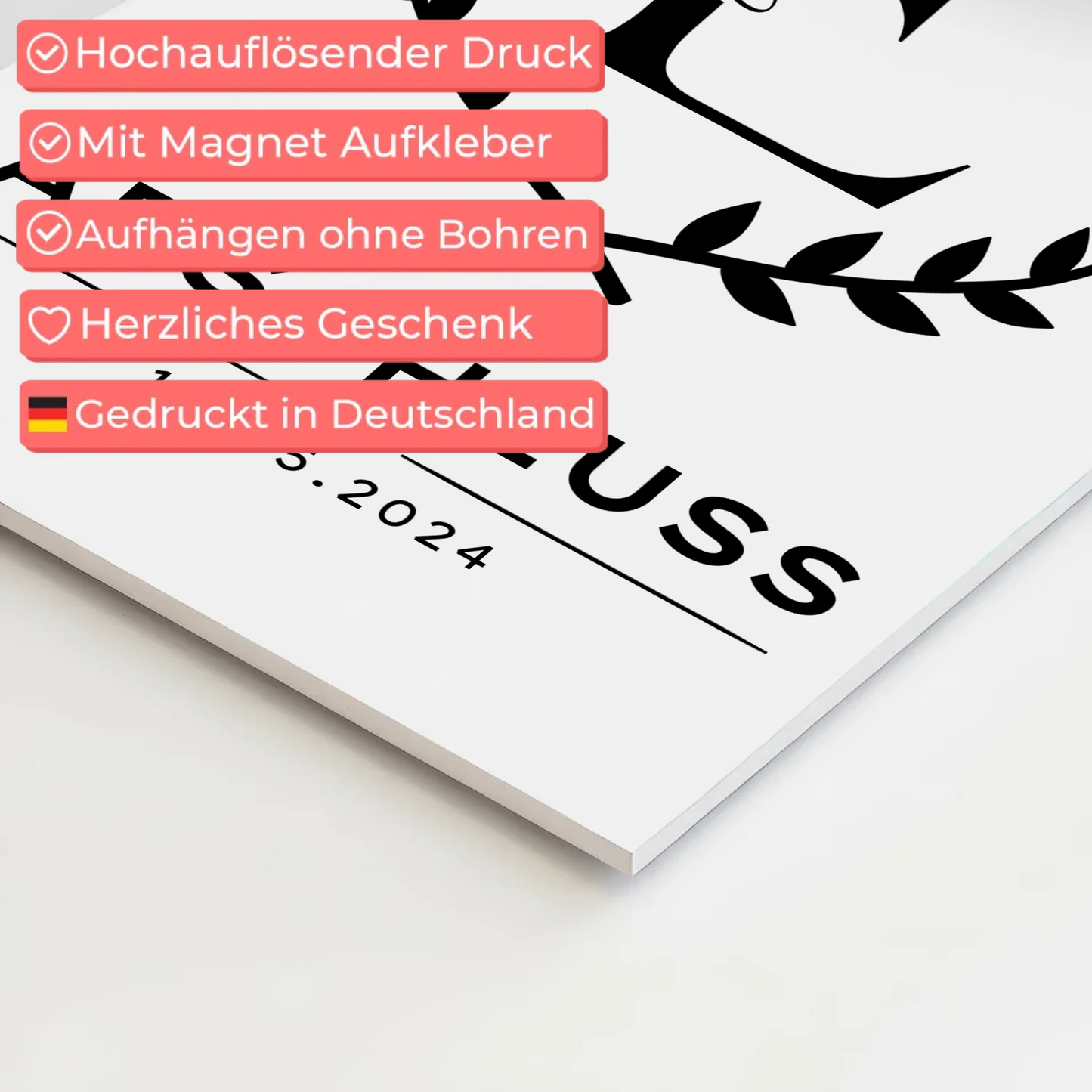 Fotoboard Magnet Poster Geschenk Zum Abschluss Ausbildung Abschluss Wunschtext