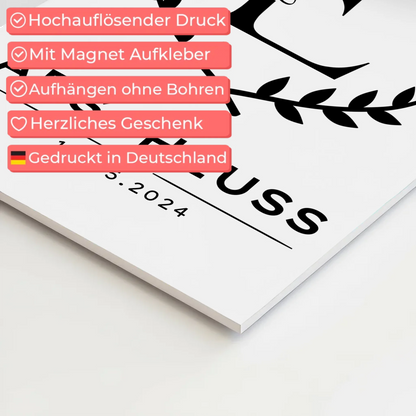 Fotoboard Magnet Poster Geschenk Zum Abschluss Ausbildung Abschluss Wunschtext