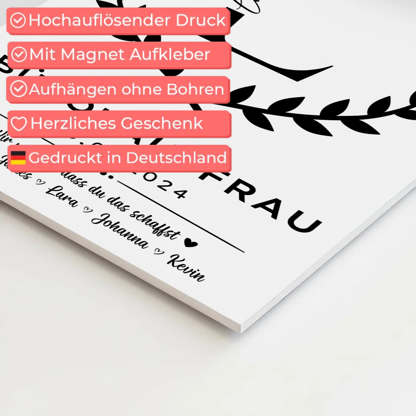 Geschenk Zum Abschluss Ausbildung Bürokauffrau Magnet Fotoboard