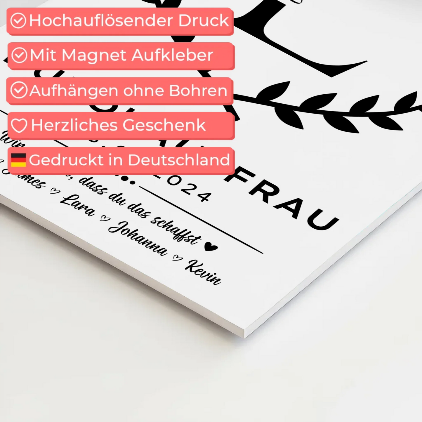 Geschenk Zum Abschluss Ausbildung Bürokauffrau Magnet Fotoboard