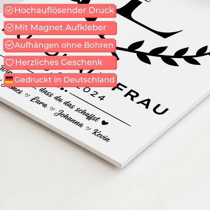 Geschenk Zum Abschluss Ausbildung Bürokauffrau Magnet Fotoboard