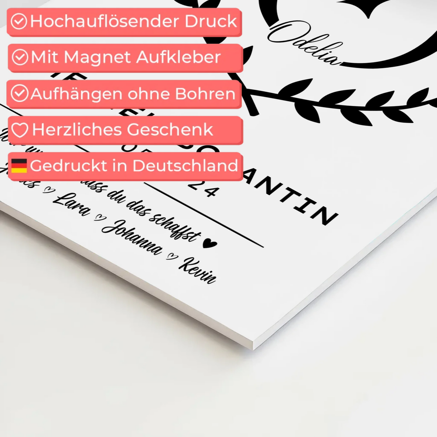 Ausbildungsabschluss Geschenk Chemielaborantin Magnet Wandbild Fotoboard