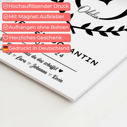 Ausbildungsabschluss Geschenk Chemielaborantin Magnet Wandbild Fotoboard