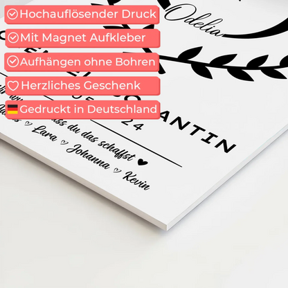 Ausbildungsabschluss Geschenk Chemielaborantin Magnet Wandbild Fotoboard