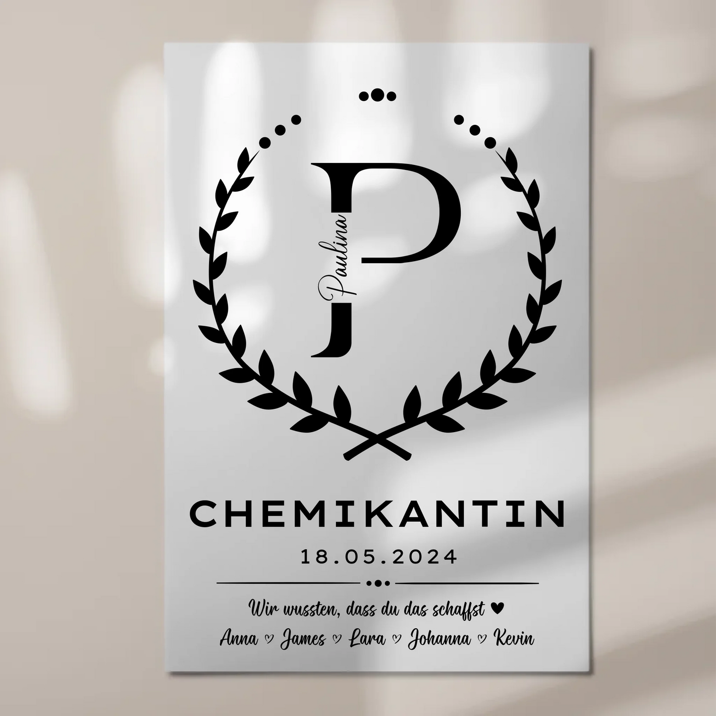 Geschenk Zum Abschluss Ausbildung Chemikantin Fotoboard