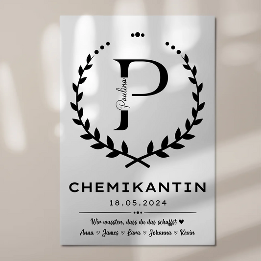 Geschenk Zum Abschluss Ausbildung Chemikantin Fotoboard