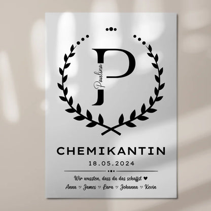 Geschenk Zum Abschluss Ausbildung Chemikantin Fotoboard