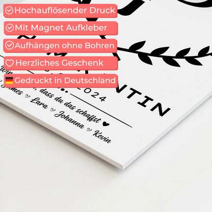 Geschenk Zum Abschluss Ausbildung Chemikantin Fotoboard