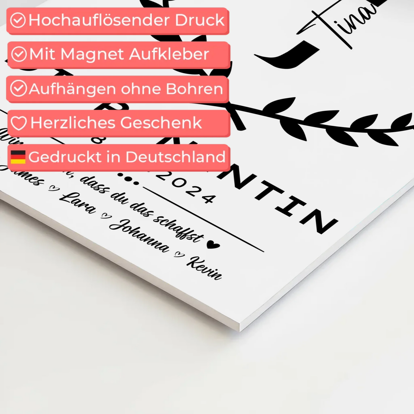 Geschenk Zum Abschluss Ausbildung Disponentin Fotoboard Magnet Poster