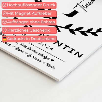 Geschenk Zum Abschluss Ausbildung Disponentin Fotoboard Magnet Poster