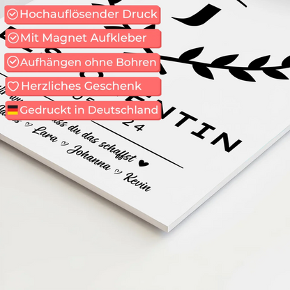 Geschenk Zum Abschluss Ausbildung Disponentin Fotoboard Magnet Poster