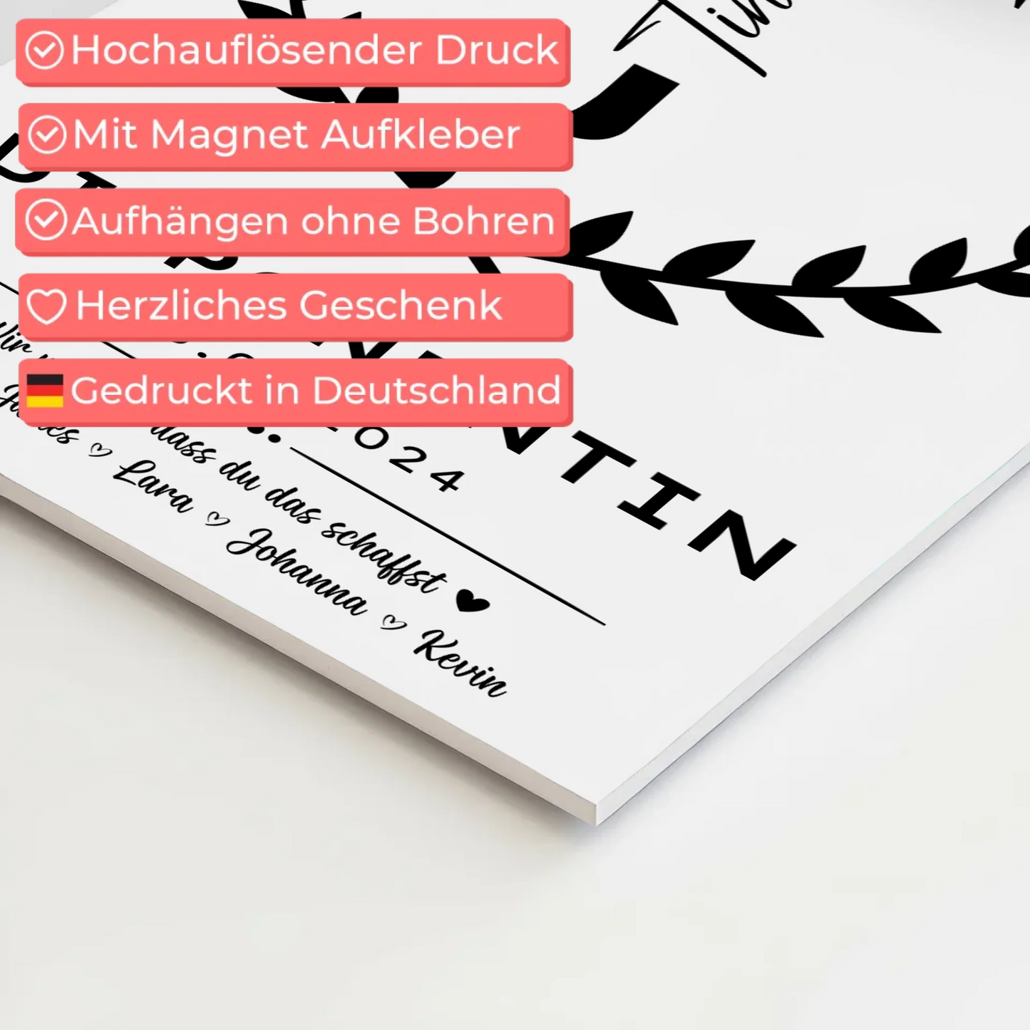 Geschenk Zum Abschluss Ausbildung Disponentin Fotoboard Magnet Poster