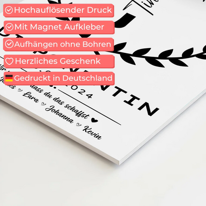 Geschenk Zum Abschluss Ausbildung Disponentin Fotoboard Magnet Poster