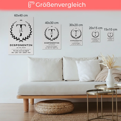 Geschenk Zum Abschluss Ausbildung Disponentin Fotoboard Magnet Poster