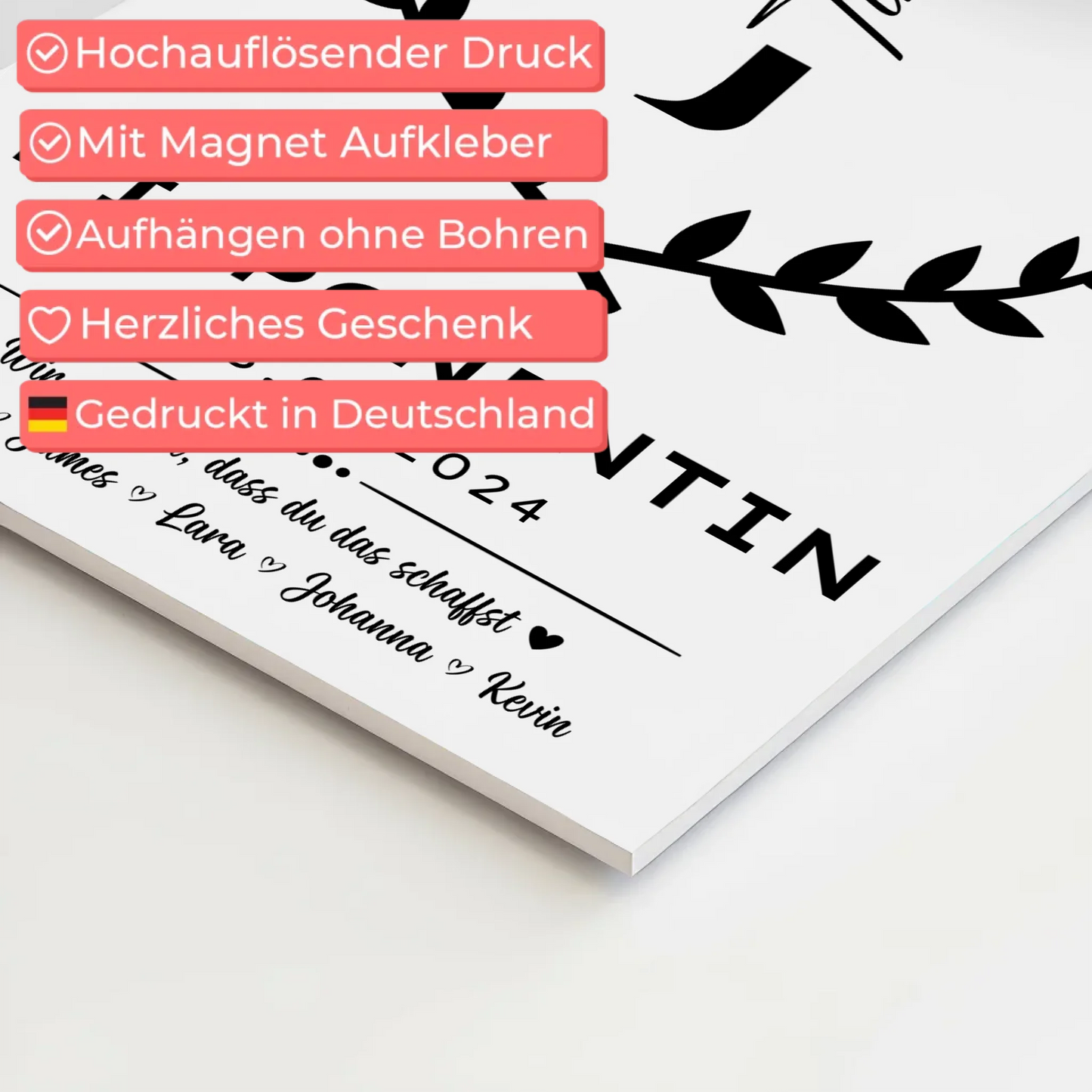 Geschenk Zum Abschluss Ausbildung Disponentin Fotoboard Magnet Poster