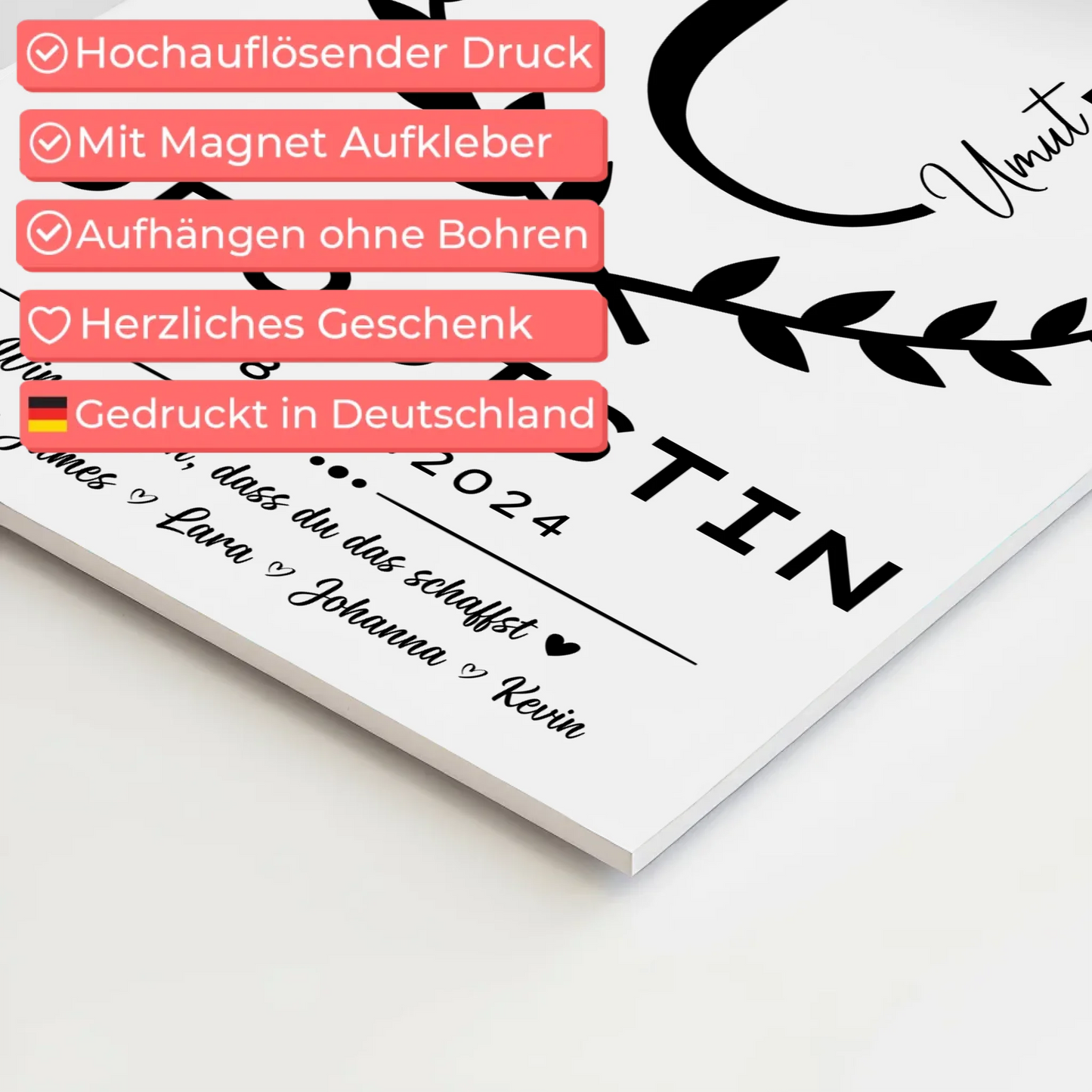 Geschenk Abschluss Ausbildung Drogistin Magnet Fotoboard