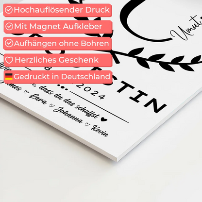 Geschenk Abschluss Ausbildung Drogistin Magnet Fotoboard