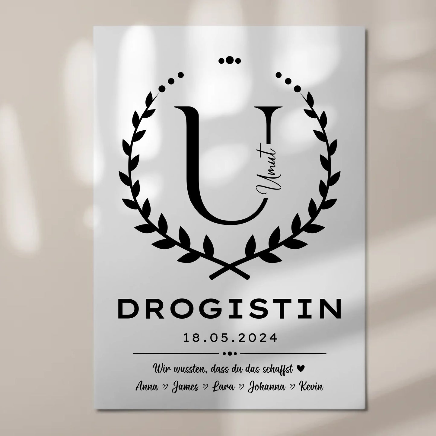 Geschenk Abschluss Ausbildung Drogistin Magnet Fotoboard