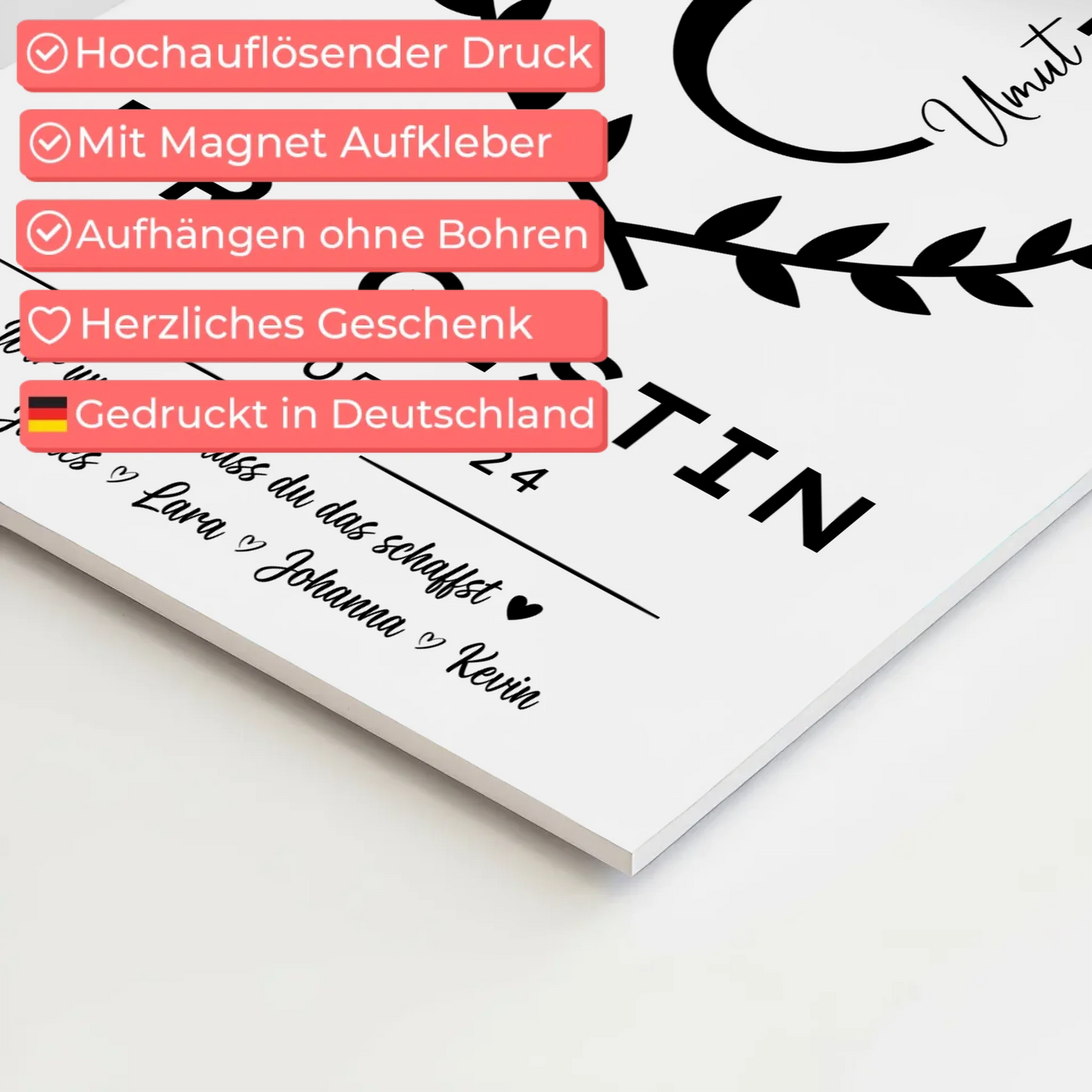 Geschenk Abschluss Ausbildung Drogistin Magnet Fotoboard