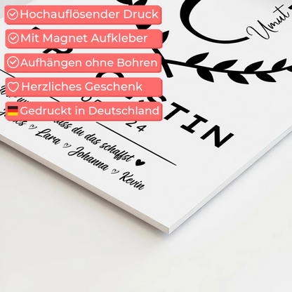 Geschenk Abschluss Ausbildung Drogistin Magnet Fotoboard