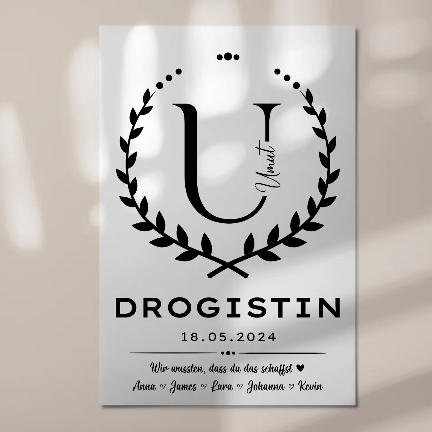 Geschenk Abschluss Ausbildung Drogistin Magnet Fotoboard