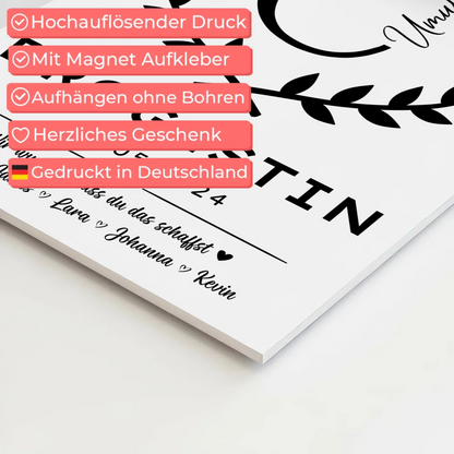 Geschenk Abschluss Ausbildung Drogistin Magnet Fotoboard