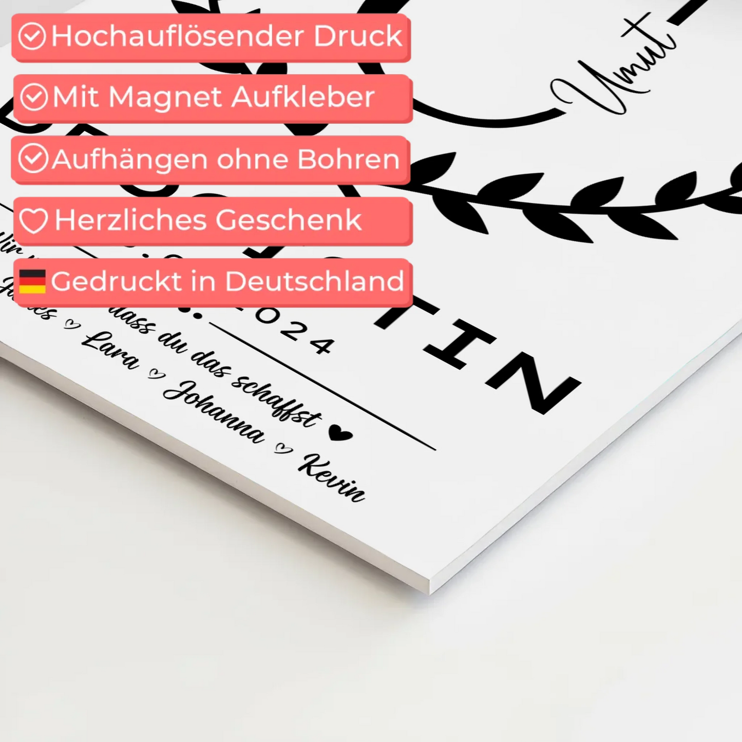 Geschenk Abschluss Ausbildung Drogistin Magnet Fotoboard