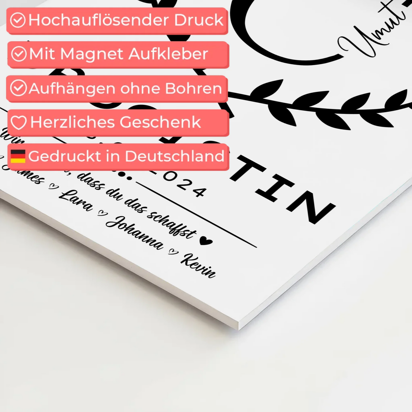 Geschenk Abschluss Ausbildung Drogistin Magnet Fotoboard