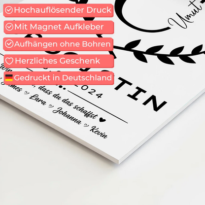 Geschenk Abschluss Ausbildung Drogistin Magnet Fotoboard