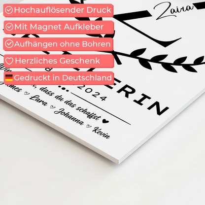 Geschenk Abschluss Ausbildung Erzieherin Fotoboard